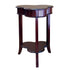 28" Brown Round End Table With Shelf