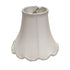 12" White Slanted Scallop Bell Monay Shantung Lampshade