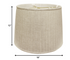 18" Cream Paperback Linen Lampshade with Side Pleats