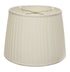 20" White Paperback Linen Lampshade with Side Pleats