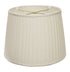 20" White Paperback Linen Lampshade with Side Pleats