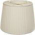 20" White Paperback Linen Lampshade with Side Pleats