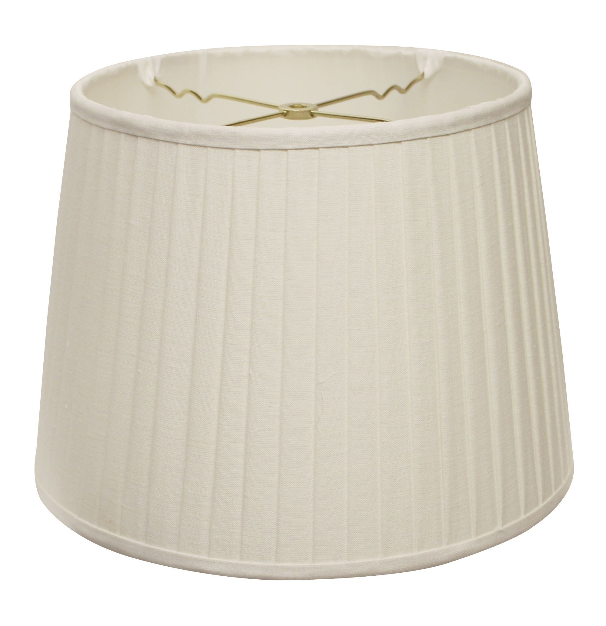 20" White Paperback Linen Lampshade with Side Pleats