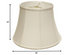 18" White Altered Bell Monay Shantung Lampshade