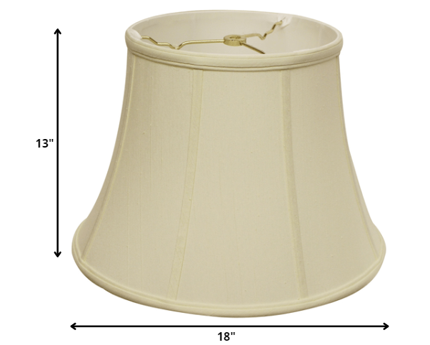 18" Ivory Altered Bell Monay Shantung Lampshade