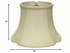 19" Ivory Reversed Oval Monay Shantung Lampshade