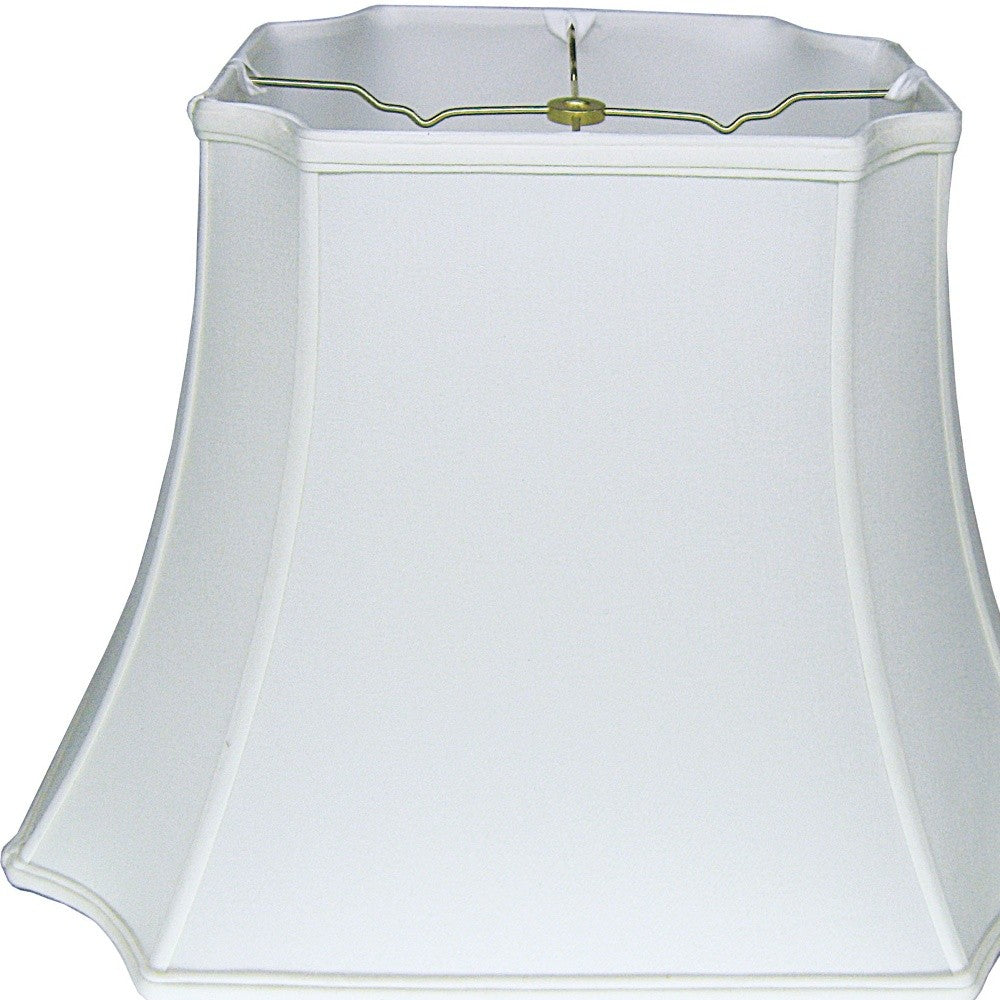 17" Snow Inverted Rectangle Shantung Lampshade