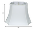 19" Snow Inverted Rectangle Shantung Lampshade