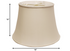 16" Biege Sloped Euro Bell Pongee Shantung Lampshade