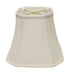 10" White Slanted Square Bell Monay Shantung Lampshade