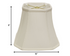 10" White Slanted Square Bell Monay Shantung Lampshade