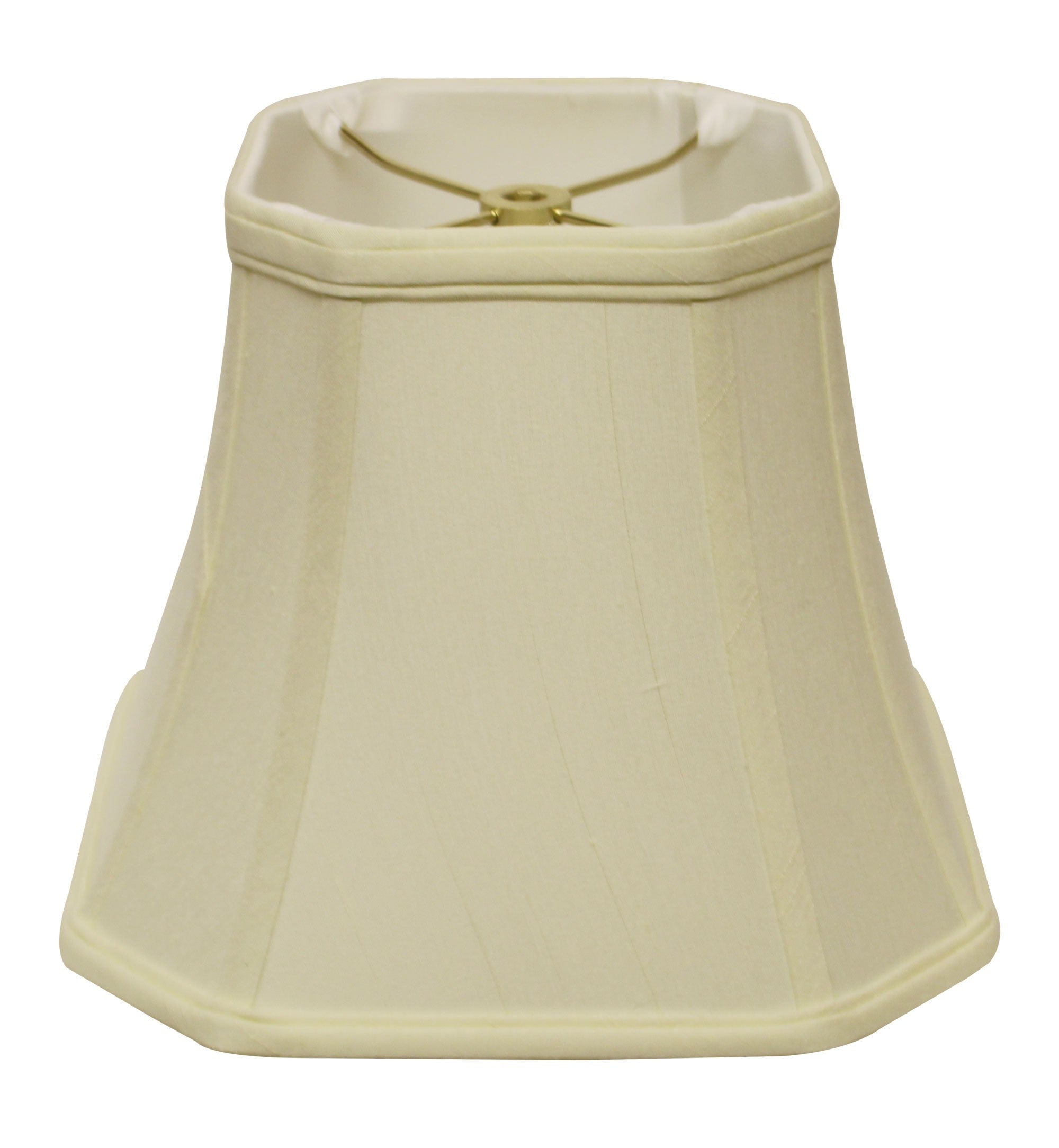 16" Ivory Slanted Square Bell Monay Shantung Lampshade