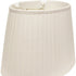 16" White Slanted Oval Paperback Linen Lampshade