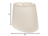 16" White Slanted Oval Paperback Linen Lampshade