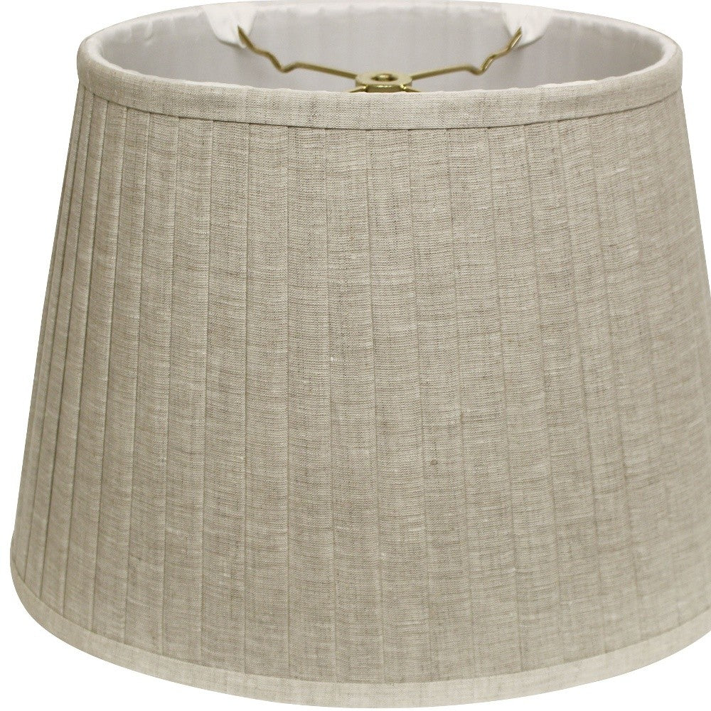 16" Cream Slanted Oval Paperback Linen Lampshade