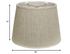 16" Cream Slanted Oval Paperback Linen Lampshade