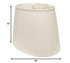 18" White Slanted Oval Paperback Linen Lampshade