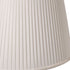 12" White Oval Side Pleat Paperback Shantung Lampshade