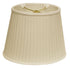 12" Ivory Oval Side Pleat Paperback Shantung Lampshade