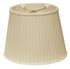 12" Ivory Oval Side Pleat Paperback Shantung Lampshade