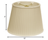 12" Ivory Oval Side Pleat Paperback Shantung Lampshade