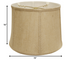 15" Golden Fiber Throwback Drum Burlap Lampshade