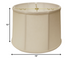 15" Off White Throwback Drum Linen Lampshade