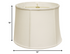 15" White Throwback Drum Linen Lampshade