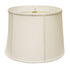 19" White Throwback Drum Linen Lampshade