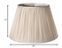 19" Pale Grey Slanted Paperback Pleated Tafetta Lampshade