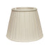 12" White Slanted Paperback Linen Lampshade with Box Pleat