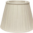 12" White Slanted Paperback Linen Lampshade with Box Pleat