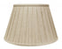 12" Cream Slanted Paperback Linen Lampshade with Box Pleat