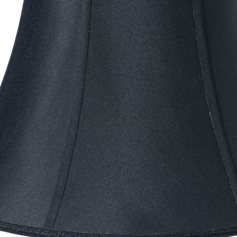 12" Black with Bronze Lining Slanted Oval Paperback Shantung Lampshade