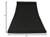 8" Black with White Lining Square Bell Shantung Lampshade