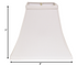 8" White Squre Bell No Slub Lampshade