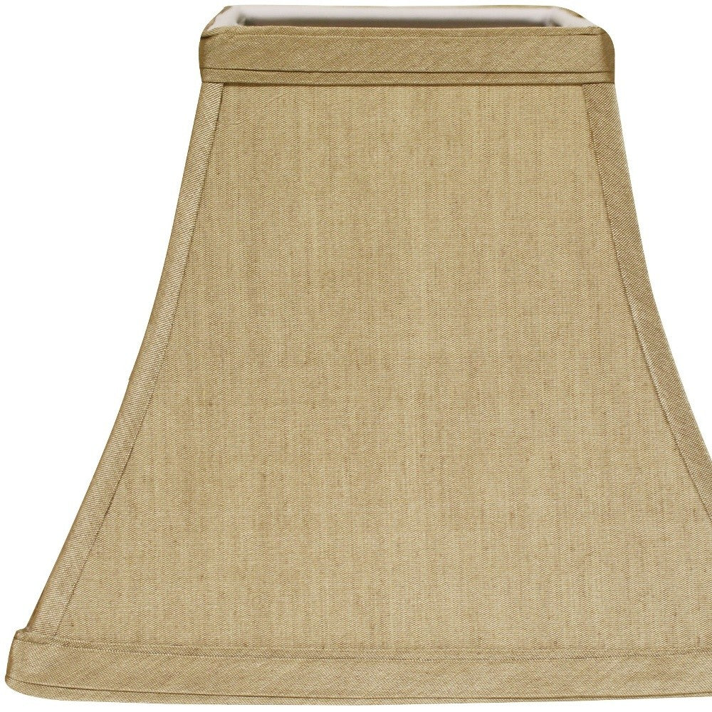 14" Pale Brown Square Bell No Slub Lampshade