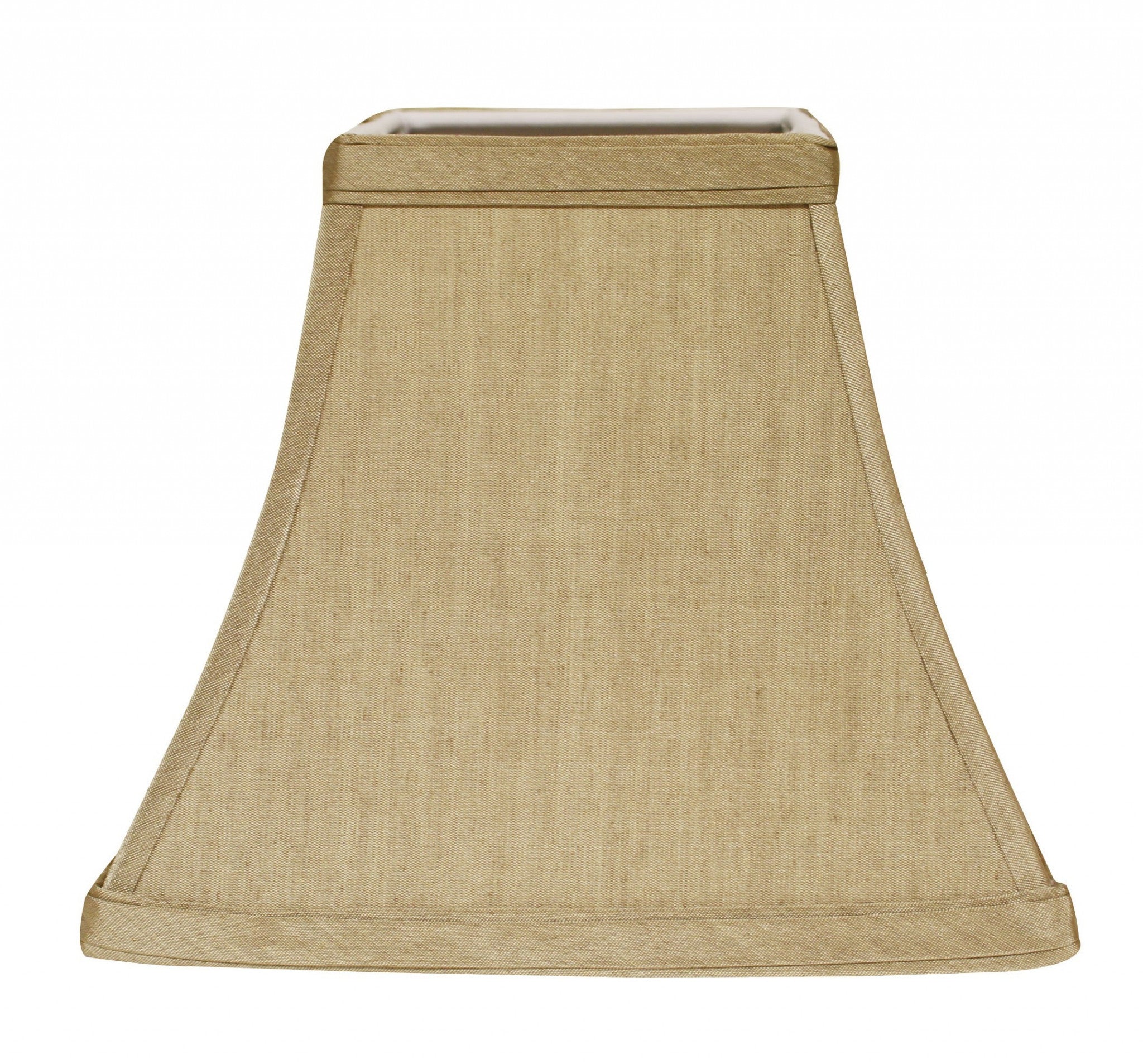 14" Pale Brown Square Bell No Slub Lampshade