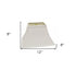 12" White Rectangle Bell No Slub Lampshade