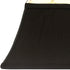 14" Black with White Lining Rectangle Bell Shantung Lampshade