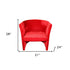 25" Luxurious Wood and Red Microfiber Folding Chair