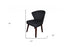 31" Dark Charcoal Grey and Black Wooden Curve Back Dining or Accent Chair