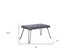 31" Blue and Cream Postcard Upholstered Folding Bench