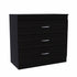 31" Black Three Drawer Dresser