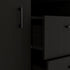 Black Three Door Closet with Two Drawers