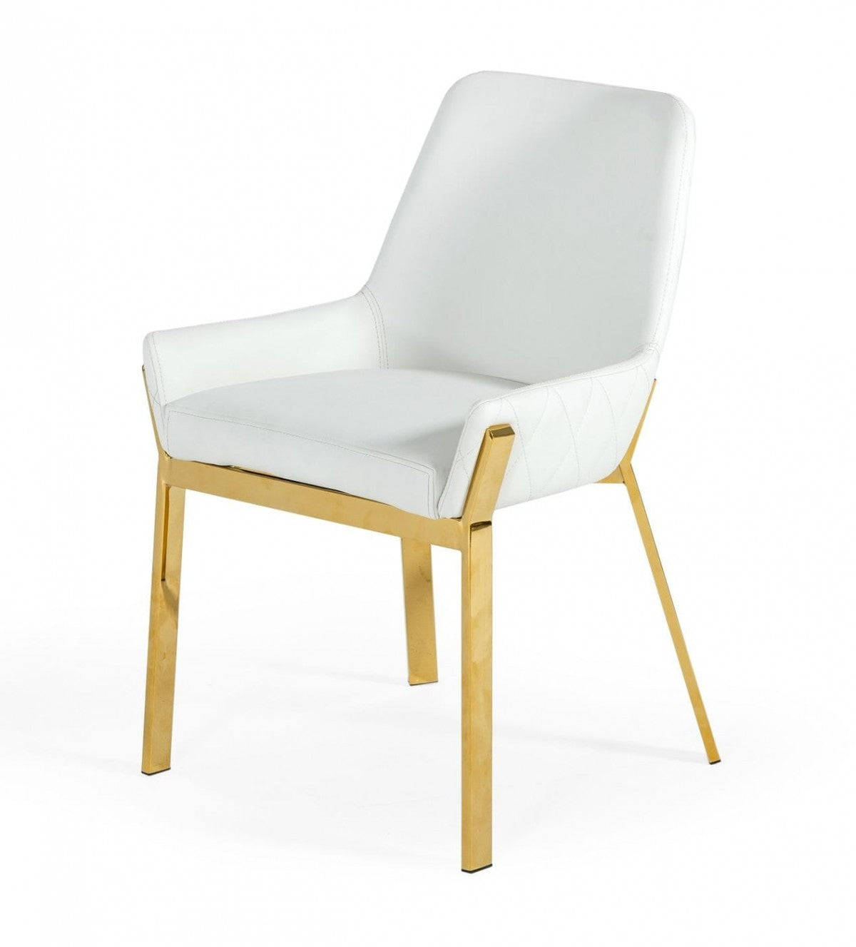 White Gold Dining Chair