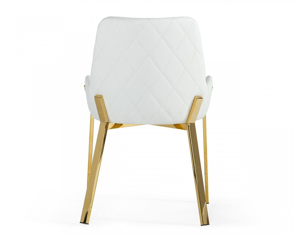 White Gold Dining Chair