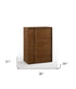 36" Walnut Brown Wood Contemporary Five Drawer Dresser
