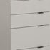 24" Grey Manufactured Wood Five Drawer Chest