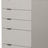 24" Grey Manufactured Wood Five Drawer Chest